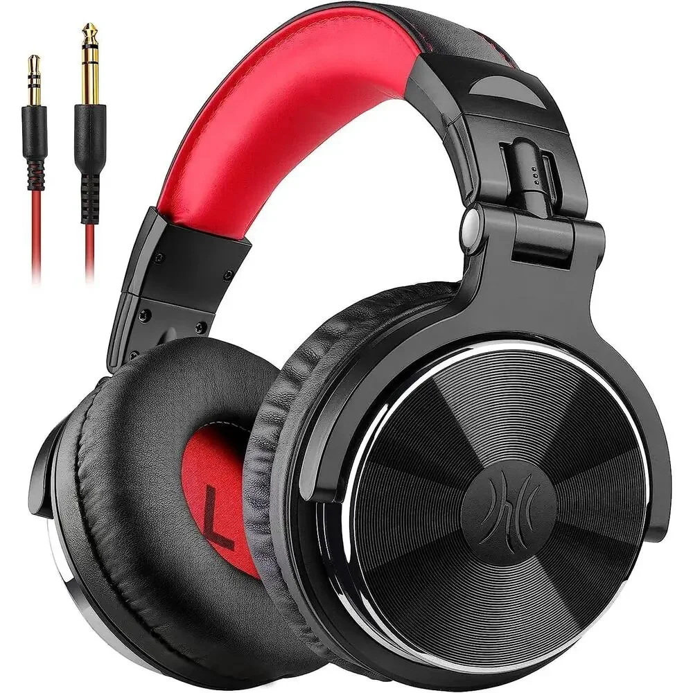 NIB-OneOdio DJ Headphones red-Black Foldable with Shareport